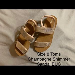 Toms Champagne Shimmer Sandals